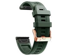 GSZCCZS 20mm Silicone Rose Gold Steel Buckle Watchband For Fenix 7S 6S 6SPro 5S 5SPlus Smart Strap Quick Release Easyfit Bracelet