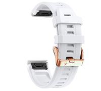 GSZCCZS 20mm Silicone Rose Gold Steel Buckle Watchband For Fenix 7S 6S 6SPro 5S 5SPlus Smart Strap Quick Release Easyfit Bracelet