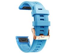 GSZCCZS 20mm Silicone Rose Gold Steel Buckle Watchband For Fenix 7S 6S 6SPro 5S 5SPlus Smart Strap Quick Release Easyfit Bracelet