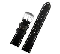 GSZCCZS 22mm Brown black Vintage retro Italy Genuine Leather Watchband For Tudor Strap watch band Butterfly buckle Belt