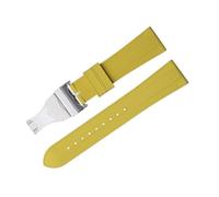 GSZCCZS 41mm Pelagos 22mm Flat End Soft Fluororubber Watch Band Stainless Fold Buckle,For Tudor M79360 M79363 Black Bay 1958 GMT Replace Strap