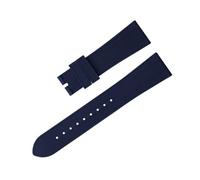 GSZCCZS 41mm Pelagos 22mm Flat End Soft Fluororubber Watch Band Stainless Fold Buckle,For Tudor M79360 M79363 Black Bay 1958 GMT Replace Strap