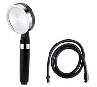 GSZCCZS 9.3 Cm Black Big Panel Adjustable Filter Shower Head Water Saving High Pressure with Stop Switch Skin Care Shower (Color : D, Size : 1ps) (E 1ps)