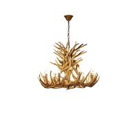 GSZCCZS Antler Chandelier,Faux stag Light Vintage Style Rustic Antler lamp,Rustic Hanging Lights for Dining Room,Living Room,Bar,Cafe,Corridor