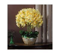 GSZCCZS Artificial Phalaenopsis w/Gold Vase Decorative Potted Faux Silk Orchid Flowers Fake Plants Indoor Flowers Arrangements Table Centerpieces Wedding Party Home Decor