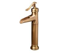GSZCCZS Bathroom Faucet,Retro Bathroom Sink Faucets Single Lever Vintage Sink Faucet Washbasin Mixer Tap Waterfall Antique Brass Bathroom Sink Faucet,Black,Short