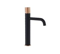 GSZCCZS Bathroom Sink Faucet, Antique Gold Black Silver Basin Faucet Polish Brass Tap Bathroom Sink Basin Mixer Tap Small Bend Basin Faucet (Color : Black)