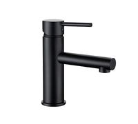GSZCCZS Bathroom Sink Faucet, Modern Basin Faucet Black Or Brushed Gold Solid Brass Single Handle Hot and Cold Water Sink Mixer Tap (Color : 03063PC, Size : Brass), ZJJY2584