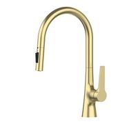 GSZCCZS Black Brass Deck Mounted Kitchen Faucet Two Function Single Handle Pull Out Mixer Hot and Cold Water Pull Out Taps (Color : V62-Gun Gray)