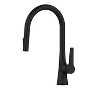 GSZCCZS Black Brass Deck Mounted Kitchen Faucet Two Function Single Handle Pull Out Mixer Hot and Cold Water Pull Out Taps (Color : V62-Gun Gray)