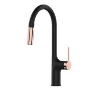 GSZCCZS Black Brass Deck Mounted Kitchen Faucet Two Function Single Handle Pull Out Mixer Hot and Cold Water Pull Out Taps (Color : V62-Gun Gray)