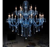 GSZCCZS Blue K9 Crystal Chandelier Lustre Crystal Chandeliers Lustres De Cristal Chandelier LED Without Lampshade Light Bule (Lampshade Color : 10 Arms) (8 Arms)