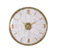 GSZCCZS Brass Wall Clock Mute Clock Household Living Room Quartz Clock Round Decorative Table Wall Hanging(35 * 35CM)