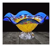 GSZCCZS Colored Glaze Fruit Tray Living Room Household Gradient Fruit Bucket Fruit Basket Crafts Crystal Modern Creative Personality Ornaments