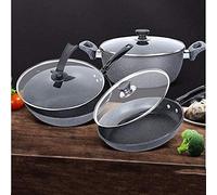 GSZCCZS Cookware Set Frying pan Soup Pot stew Pot Wok Non-Stick pan Saucepan Cooking Pot Set Kitchen Casserole hotpot Steamer boilers