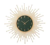 GSZCCZS Decorative Table Light Luxury Gold Plated Wall Clock Entryway Household Metal Clock