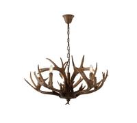 GSZCCZS Deer Antler Chandelier,6-8 Heads Stag Lamp Rustic Interior Decoration Resin Material,LED Bulbs,Rustic Interior Decoration,Home Lighting Including Light Bulbs
