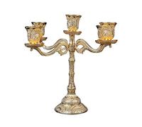 GSZCCZS Display Candelabra 1/3/5 Arm Candelabra Metal Candlestick Ornaments Candle Holder Table Decoration for Wedding Party Bedroom Anniversary Decoration Candle Holders (Color