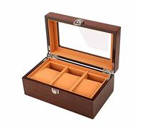 GSZCCZS Elegant Watch Storage Box 3 Slots Watch Display Box Jewelry Case Organizer Watch Box