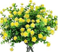 GSZCCZS Exotic Dried Flower Bouquet 18 Bundles Artificial Flowers, Spring Outdoor Fake Flowers for Garden Porch Window Box Décor Porch Decoration, Bedroom Decoration, Dining Table(Red)