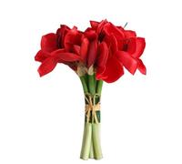 GSZCCZS Exotic Dried Flower Bouquet 2Bunches Artificial Orchid Bouquet, Fake Flower Bundle for Wedding Table Living Room Party DIY Porch Decoration, Bedroom Decoration, Dining Table(Orange)