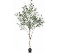 GSZCCZS Exotic Dried Flower Bouquet 7ft Summer Fake Olive Tree, Artificial Olive Tree for Home Office House Living Room Decor Porch Decoration, Bedroom Decoration, Dining Table(7FT)