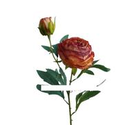 GSZCCZS Exotic Dried Flower Bouquet Vivid Rose Stem with Bud, Artificial Bouquet with 5 Pcs Branches, Suitable for Table Center, Vintage Home Floral Decoration Arrangement (NO VASE)(Blue)