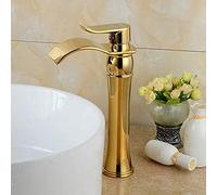GSZCCZS Faucet Gold Bathroom Faucets Waterfall Bathroom Gold Faucet Single Handle Vanity Sink Mixer Tap,Kitchen faucets