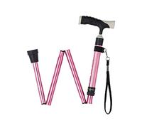 GSZCCZS Fold Cane- Men Ms Crutch- Non-Slip Light Telescopic Crutch, Seniors Adjustable with Convenient Star of Light
