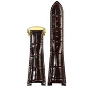 GSZCCZS Folding Buckle Leather Watch Strap Substitute Omega Constellation Series Men Concave Interface Leather Watchband With 25mm