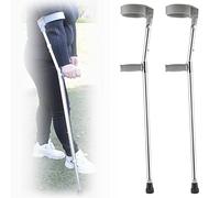 GSZCCZS Forearm Crutches, Adjustable Canes for Adults, Thickened Aluminum Alloy Walking, Suitable for Height: 140-190cm/4.5ft-6.2ft Double The comfo