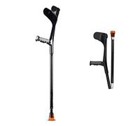 GSZCCZS Forearm Crutches for Adult, Aluminum Folding Walking Canes, Adjustable Cane Crutch for Seniors Disabled Elderly,Applicable Height: 140-185cm/4' 6''-6' (Color : Black, Size