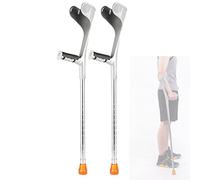 GSZCCZS Forearm Crutches for Adults, Adjustable Crutches for Children Youth Elderly, Lightweight Arm Crutches for Walking, 1 Pair (Color : Black) Anniversary