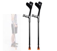 GSZCCZS Forearm Crutches for Adults, Adjustable Crutches for Children Youth Elderly, Lightweight Arm Crutches for Walking, 1 Pair (Color : Black) Anniversary