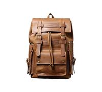 GSZCCZS Genuine Leather Backpack for Men Large Capacity Vintage Cowhide Travel Bags for Men Retro Style (Color : Brown, Size : 17.3in*12.2in*5.9in)