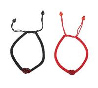 GSZCCZS Girls' jewelry 2Pcs Couple Concentric Knot Wristband Braided Bracelet Handmade Memorial Jewelry Lovers Comfortable Fit with Agate Ends Creative Present for Special accessories