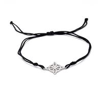 GSZCCZS Girls' jewelry Pendant Witchcraft Moon Goddess Titanium Steel Pentagram Box Chain Wiccan Jewelry Witch Knot Amulet Bracelet for Women Men Red Rope Bracelets accessories