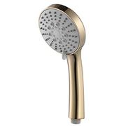GSZCCZS Handheld Shower Head Brushed Gold,5 Function Water Saving Shower Head, ABS Round Rain Handheld Shower Head with Shower Hose,A (A)