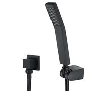 GSZCCZS Handheld Shower Head,Solid Brass High Pressure Hand Held Shower, Wall Mounted Handheld Shower with 59 Inch Hose and Shower Hook,Rose Gold (Black)