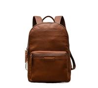 GSZCCZS Handmade Genuine Leather Backpack Casual Cowhide Mens Backpack Large Capacity Rucksack Fashion Travel Camping Bag (Color : Brown, Size : 16.5 * 12 * 6inch)