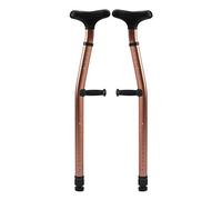 GSZCCZS Heavy Medical Underarm Adult Crutches,Bold Design Crutch Walker with Height Adjustable,Super Load Bearing Aluminum Alloy,Gold Fashionable