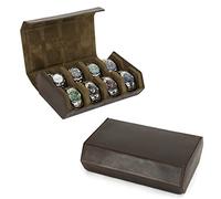 GSZCCZS Hexagon Watch Roll Case Genuine Leather Hexagon 4 Watch Travel Case Watches Storage Box Protective Organizer for Wrist Watches