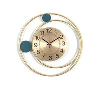 GSZCCZS Home Round Living Room Metal Pattern Clock Restaurant Wall Clock Bedroom Decoration Wall Clock