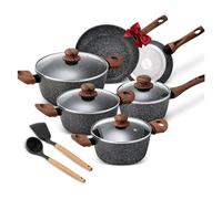 GSZCCZS Induction Cookware Set Pot Set of Pots for Cooking 12 Pieces Dishwasher Safe Kitchen Accessories Non-stick Sets sils Dinner