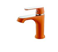 GSZCCZS Innovative Fashion Style Home Multi-Color Bath Basin Faucet Cold and Hot Water Taps Green Orange White Faucet Basin Mixer,Kitchen Sink Faucet