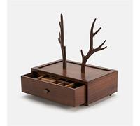 GSZCCZS Jewelry Case Wooden Jewelry Box Vintage Multifunctional Jewelry Storage Box Black Walnut Drawer Jewelry Organizer