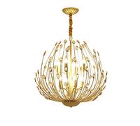 GSZCCZS K9 Crystal Raindrop Chandelier Modern Gold Industrial Iron Ceiling Light Fixture Pendant Lamp for Dining Room Bathroom Bedroom Livingroom-Golden 3 Lights Commemoration Day vision