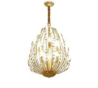 GSZCCZS K9 Crystal Raindrop Chandelier Modern Gold Industrial Iron Ceiling Light Fixture Pendant Lamp for Dining Room Bathroom Bedroom Livingroom-Golden 3 Lights Commemoration Day vision