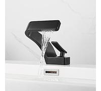 GSZCCZS Kitchen Faucet,Kitchen Sink Mixer Taps, Single Handle Mixer Tap, Bathroom Basin Faucets, Hot and Cold Water Mixer Tap, Deck Mounted Black Single Hole Faucets Compatible with Balcony, Laundry