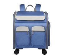 GSZCCZS Kitten Carrier Portable Out-and-out Pet Trolley Box Cat Bag Folding Silent Universal Wheel Portable Out-going Backpack Cat Bag